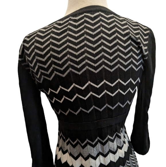 Spense Chevron Knit 3/4 sleeve midi dress tunic - Picture 7 of 9